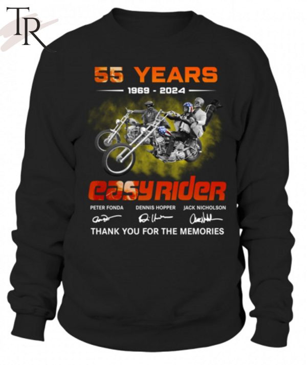 55 Years 1969 – 2024 Easy Rider Thank You For The Memories T-Shirt