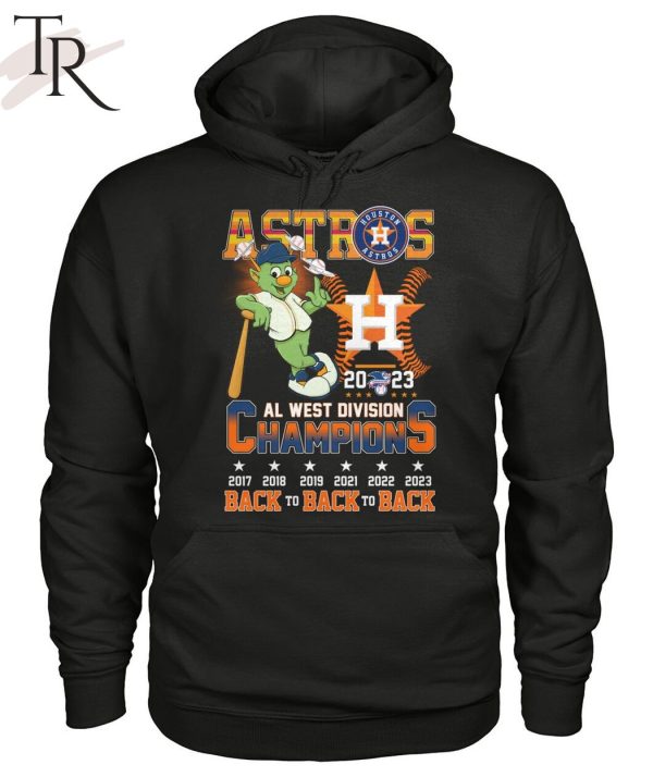 Astros 2023 AL West Division Champions Back To Back To Back T-Shirt