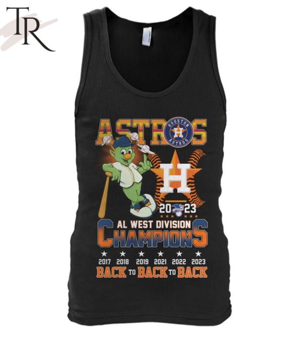 Astros 2023 AL West Division Champions Back To Back To Back T-Shirt