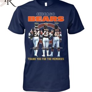 Chicago Bears Payton And Butkus And Sayers Thank You For The Memories T-Shirt