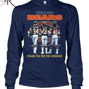 Chicago Bears Payton And Butkus And Sayers Thank You For The Memories T-Shirt