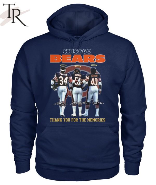 Chicago Bears Payton And Butkus And Sayers Thank You For The Memories T-Shirt