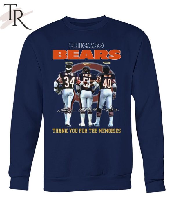 Chicago Bears Payton And Butkus And Sayers Thank You For The Memories T-Shirt