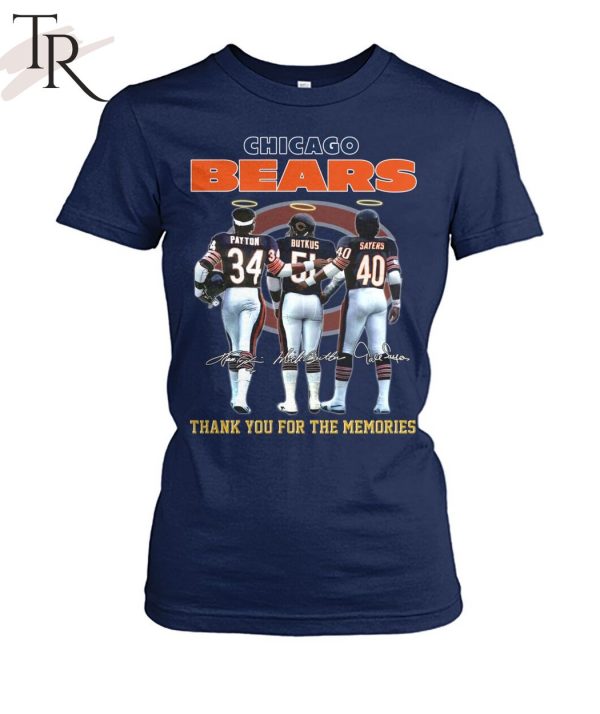 Chicago Bears Payton And Butkus And Sayers Thank You For The Memories T-Shirt