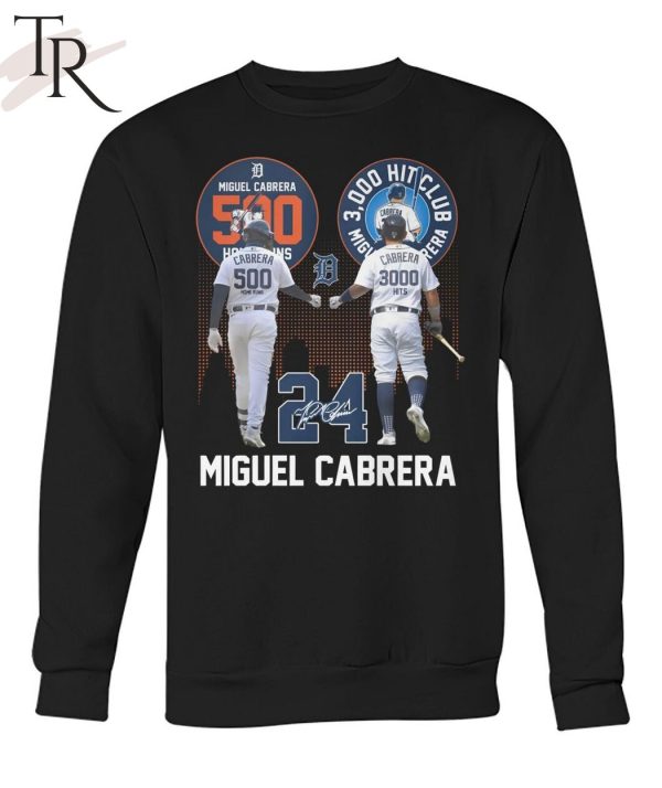 Miguel Cabrera 500 Home Runs 3000 Hits Club T-Shirt