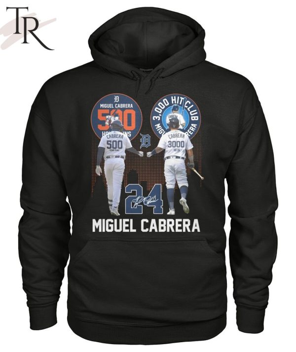 Miguel Cabrera 500 Home Runs 3000 Hits Club T-Shirt