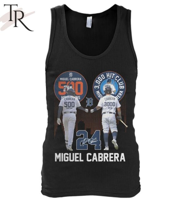 Miguel Cabrera 500 Home Runs 3000 Hits Club T-Shirt