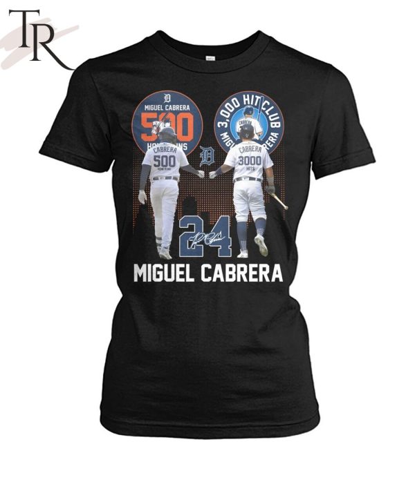 Miguel Cabrera 500 Home Runs 3000 Hits Club T-Shirt