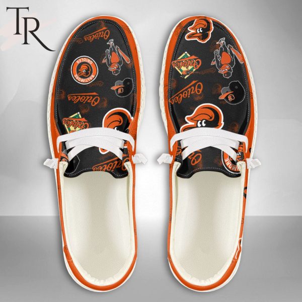 MLB Baltimore Orioles Custom Name Hey Dude Shoes