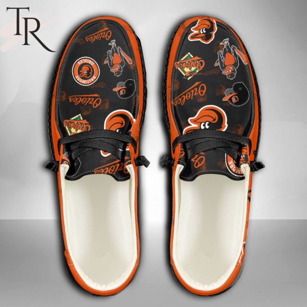 MLB Baltimore Orioles Custom Name Hey Dude Shoes