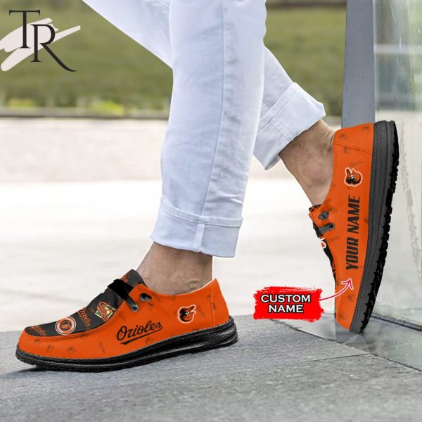 MLB Baltimore Orioles Custom Name Hey Dude Shoes