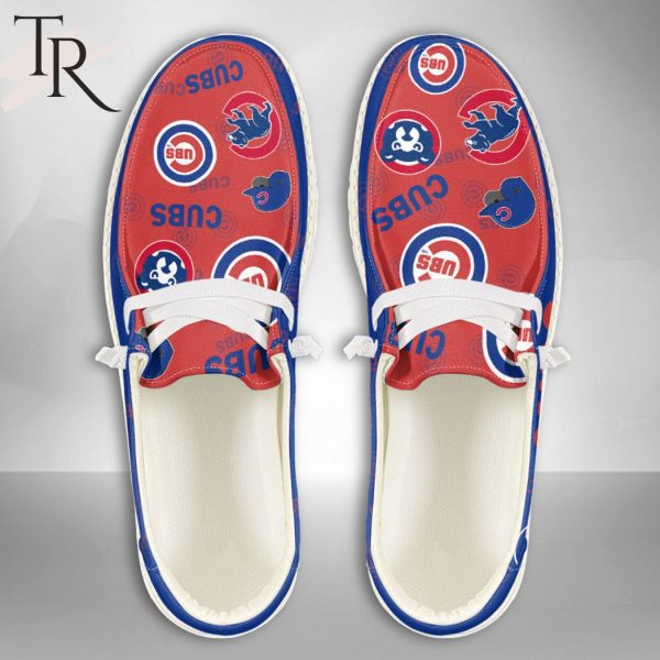 MLB Chicago Cubs Custom Name Hey Dude Shoes