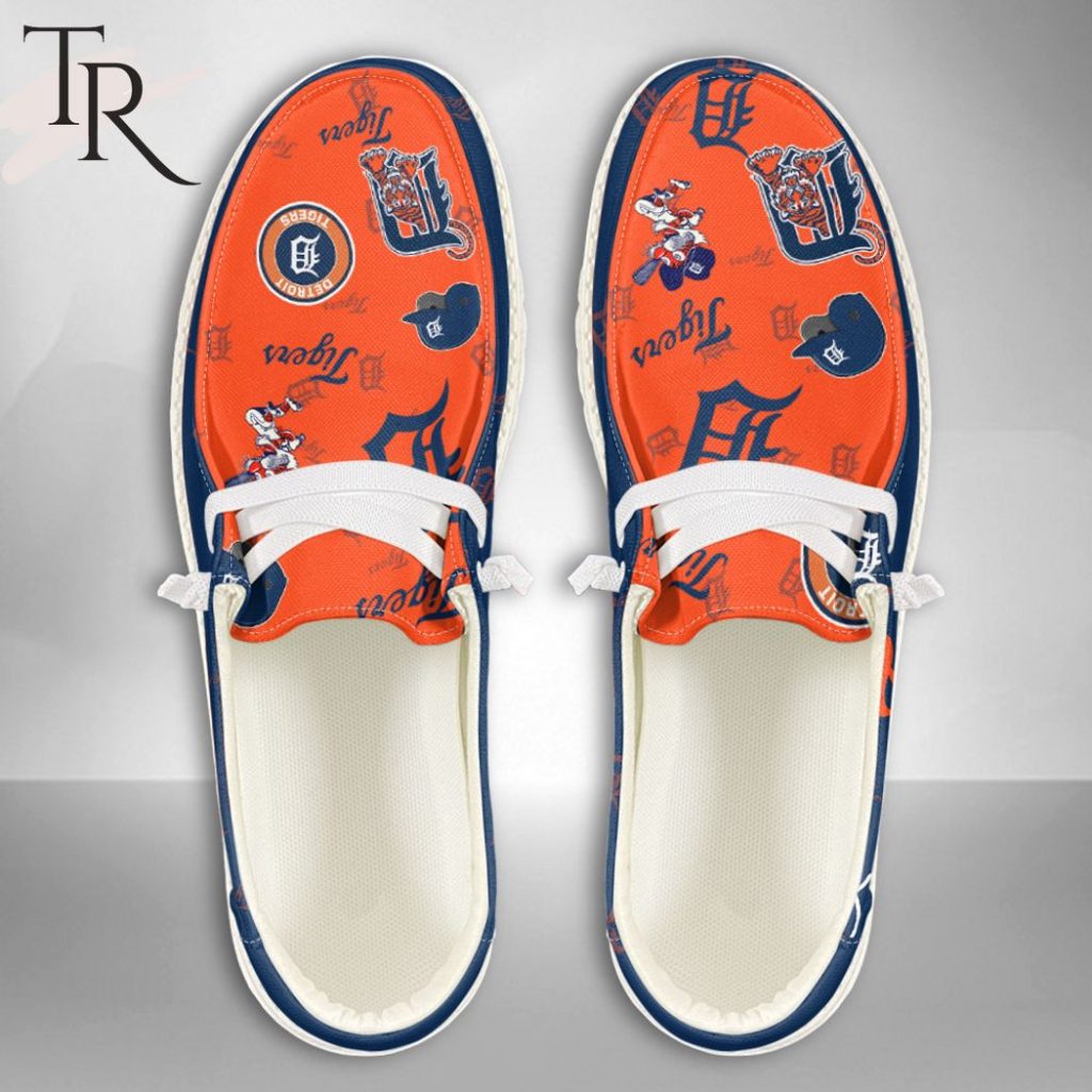 MLB Detroit Tigers Custom Name Hey Dude Shoes - Torunstyle