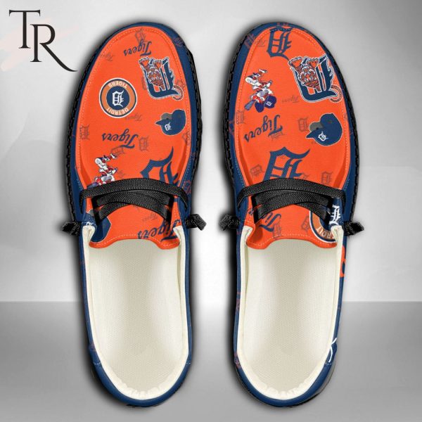 MLB Detroit Tigers Custom Name Hey Dude Shoes