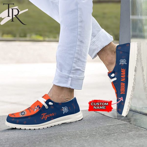 MLB Detroit Tigers Custom Name Hey Dude Shoes