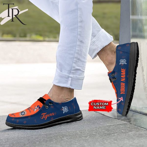 MLB Detroit Tigers Custom Name Hey Dude Shoes