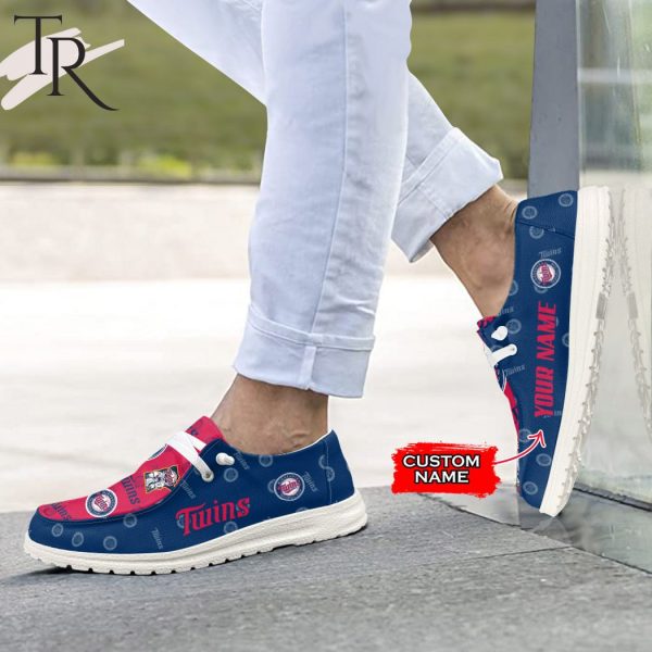 MLB Minnesota Twins Custom Name Hey Dude Shoes