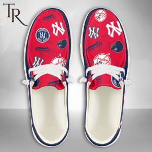 MLB New York Yankees Custom Name Hey Dude Shoes