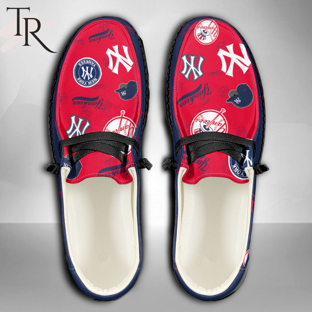 MLB New York Yankees Custom Name Hey Dude Shoes - Torunstyle