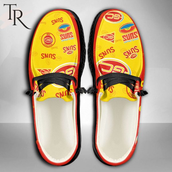 AFL Gold Coast Suns Custom Name Hey Dude Shoes