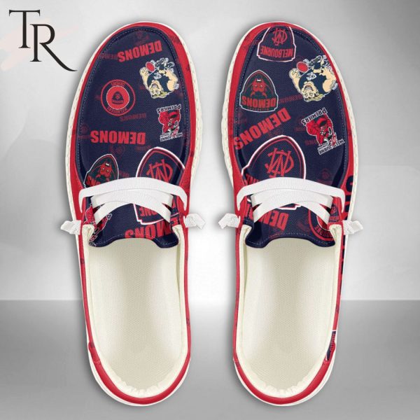 AFL Melbourne Demons Custom Name Hey Dude Shoes