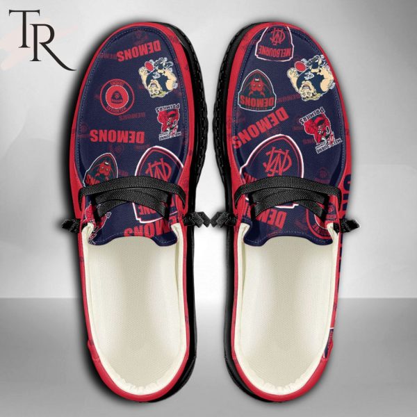 AFL Melbourne Demons Custom Name Hey Dude Shoes