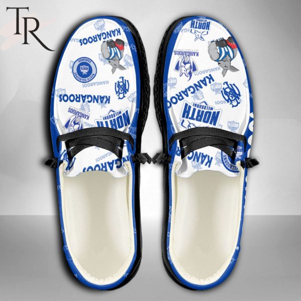 AFL North Melbourne Kangaroos Custom Name Hey Dude Shoes