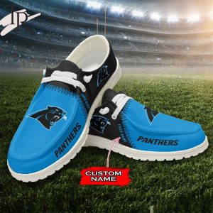 Personalized NFL Carolina Panthers Custom Name Hey Dude Shoes