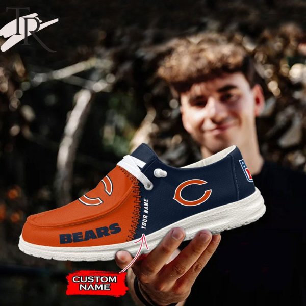 Personalized NFL Chicago Bears Custom Name Hey Dude Shoes