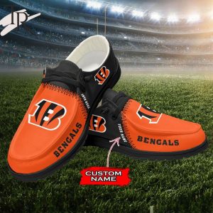 Personalized NFL Cincinnati Bengals Custom Name Hey Dude Shoes
