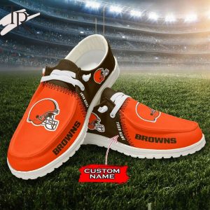 Personalized NFL Cleveland Browns Custom Name Hey Dude Shoes