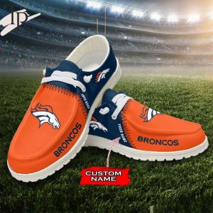 Personalized NFL Denver Broncos Custom Name Hey Dude Shoes
