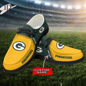 Personalized NFL Green Bay Packers Custom Name Hey Dude Shoes