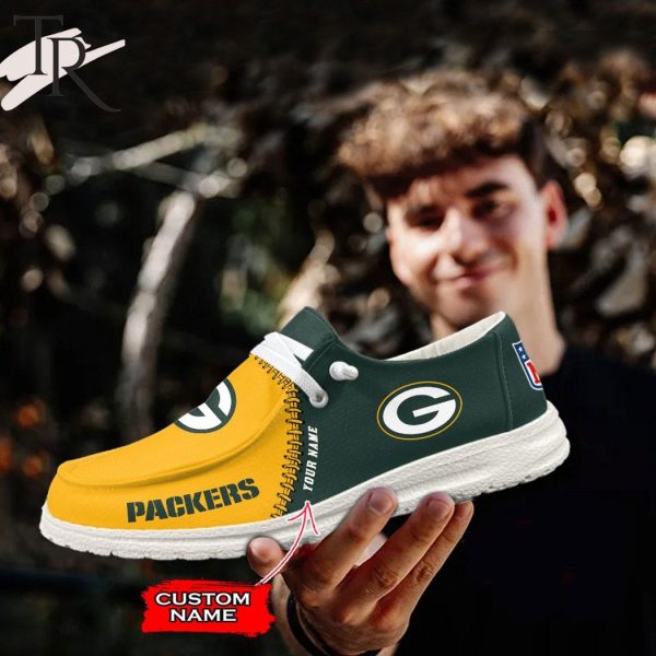 Personalized NFL Green Bay Packers Custom Name Hey Dude Shoes