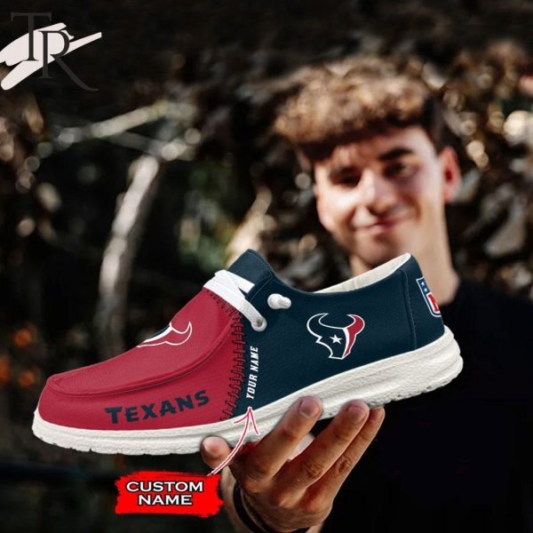 Personalized NFL Houston Texans Custom Name Hey Dude Shoes
