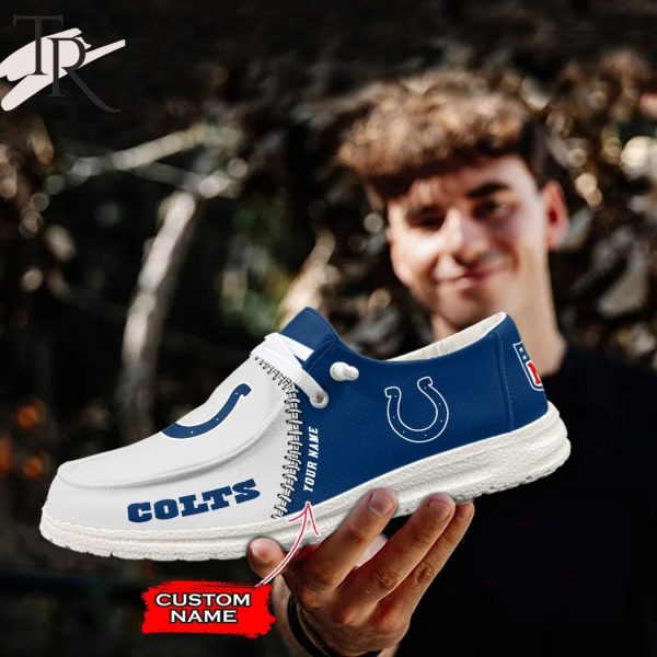 Personalized NFL Indianapolis Colts Custom Name Hey Dude Shoes