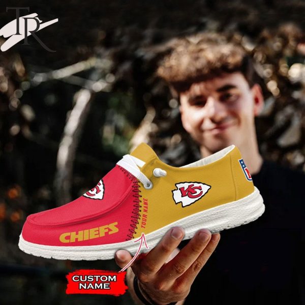 Personalized NFL Kansas City Chiefs Custom Name Hey Dude Shoes