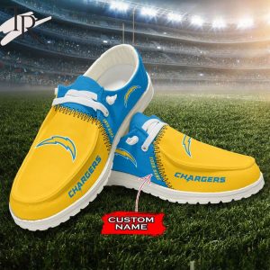 Personalized NFL Los Angeles Chargers Custom Name Hey Dude Shoes
