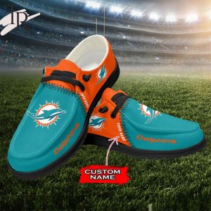 Personalized NFL Miami Dolphins Custom Name Hey Dude Shoes