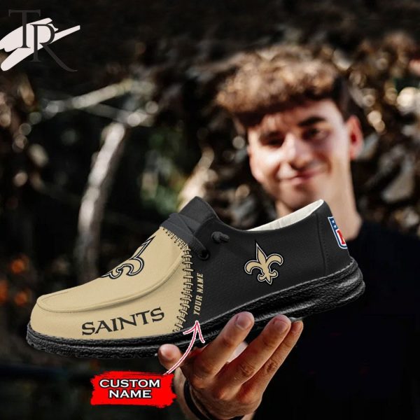 Personalized NFL New Orleans Saints Custom Name Hey Dude Shoes