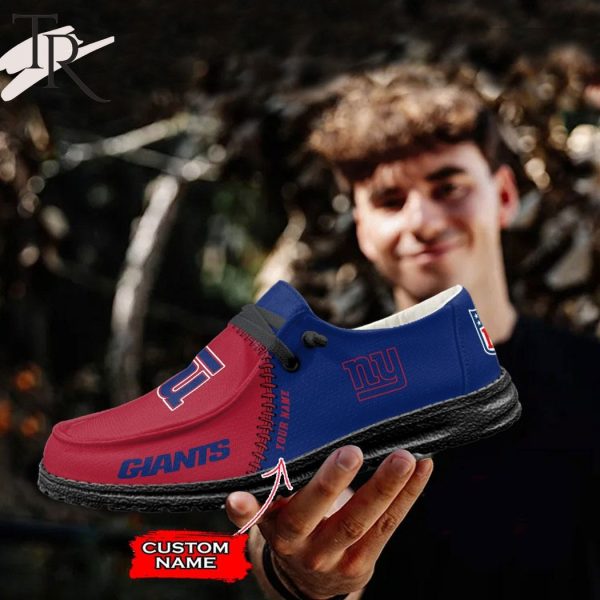 Personalized NFL New York Giants Custom Name Hey Dude Shoes