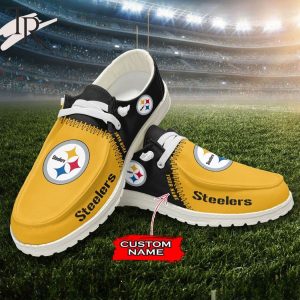 Personalized NFL Pittsburgh Steelers Custom Name Hey Dude Shoes