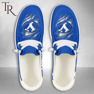 Personalized NCAA BYU Cougars Broken Wall Hey Dude Shoes