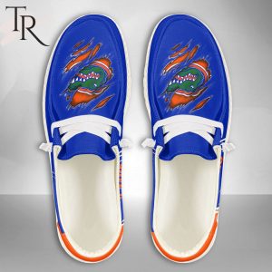 Personalized NCAA Florida Gators Broken Wall Hey Dude Shoes