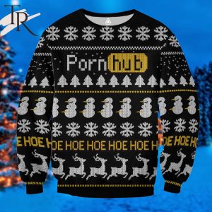 Porn Hub Hoe Hoe Hoe Classic Design Ugly Christmas Sweater