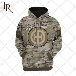 Personalized NL Hockey HC Davos Army Camo Style Hoodie