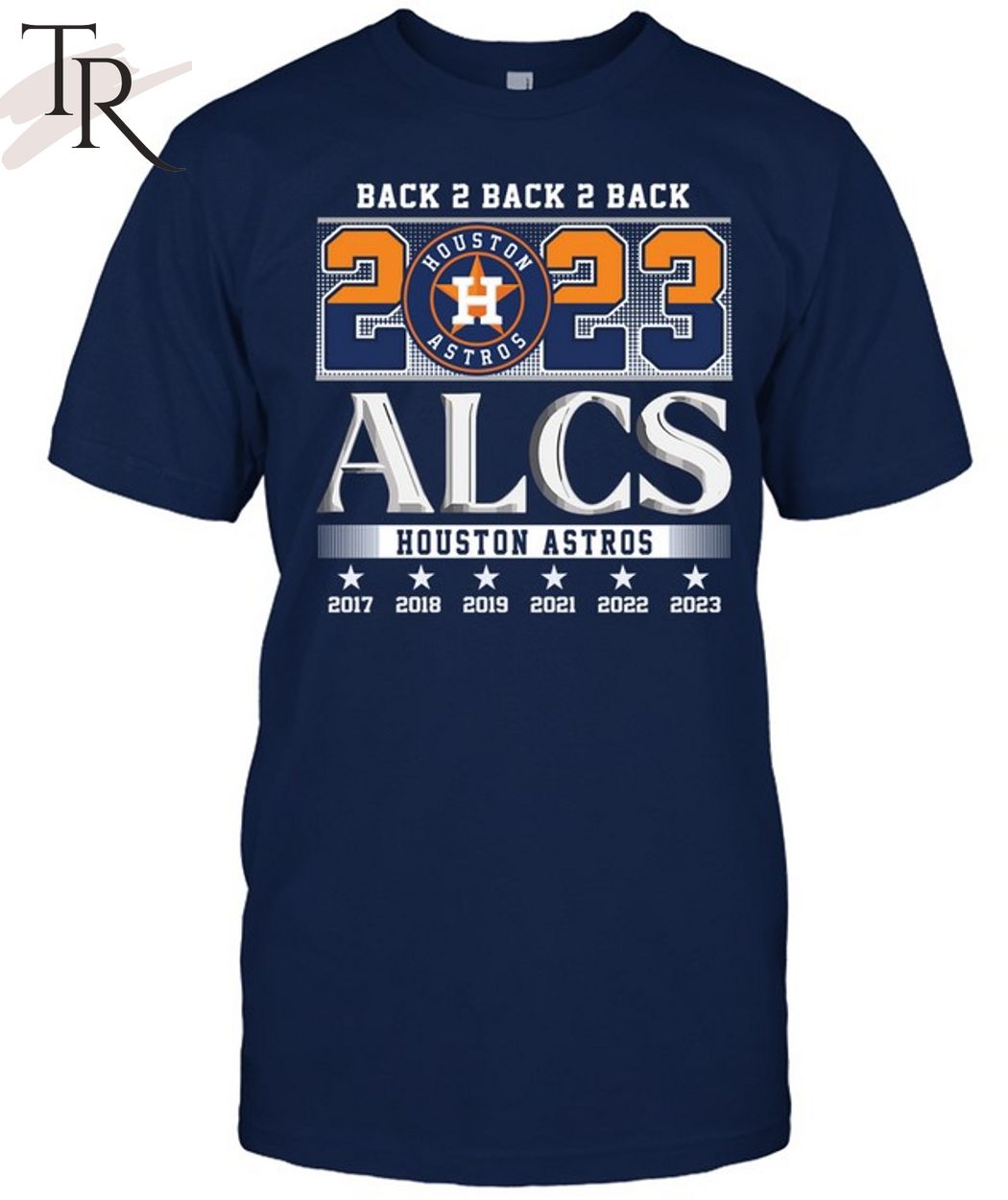 Back 2 Back 2 Back 2023 ALCS Houston Astros Unisex T-Shirt - Torunstyle