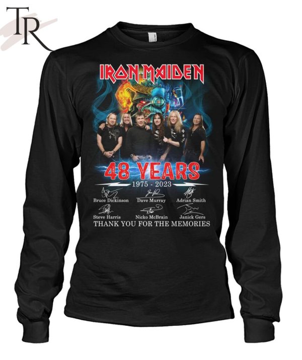 Iron Maiden 48 Years 1975 – 2023 Signature Thank You For The Memories Unisex T-Shirt