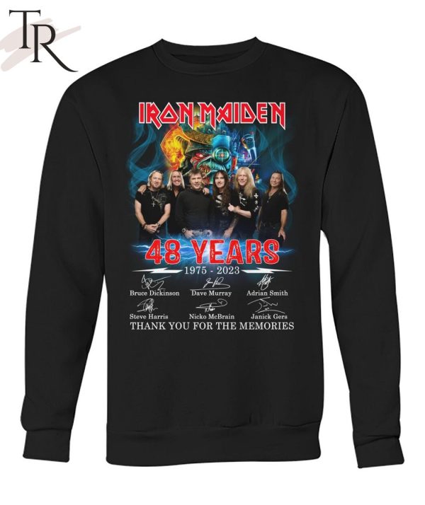 Iron Maiden 48 Years 1975 – 2023 Signature Thank You For The Memories Unisex T-Shirt