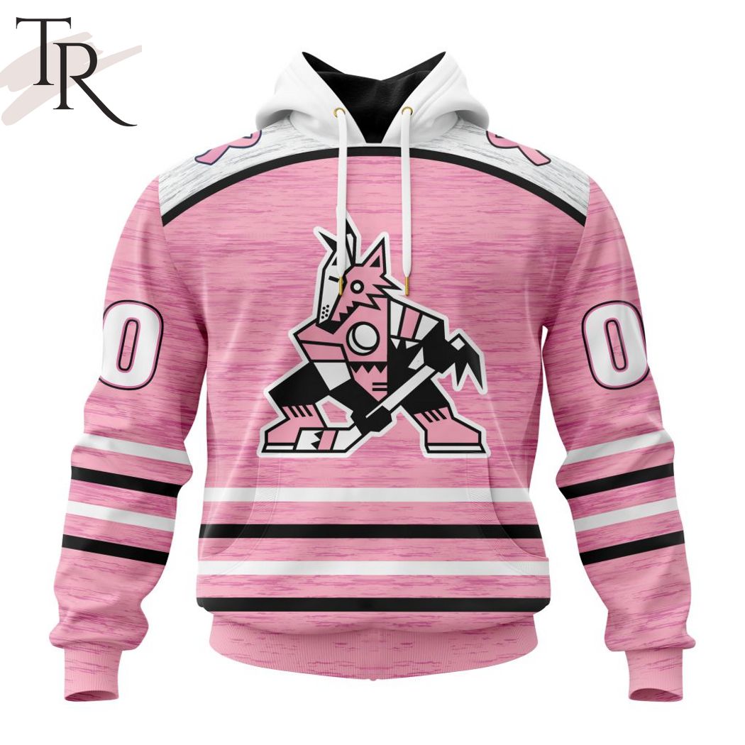 Arizona Coyotes NHL Special Pink Breast Cancer Hockey Jersey Long